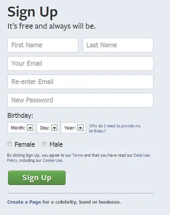 Facebook Create a Page